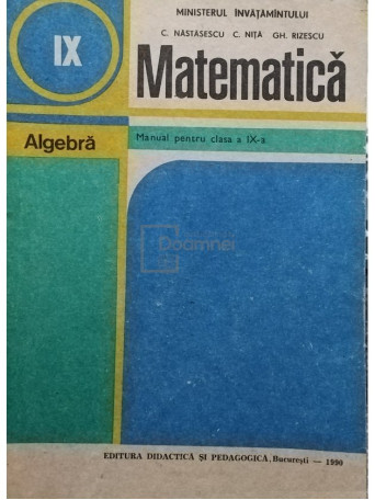 Matematica - Manual pentru clasa a IX-a