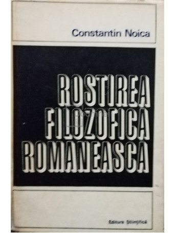 Rostirea filozofica romaneasca