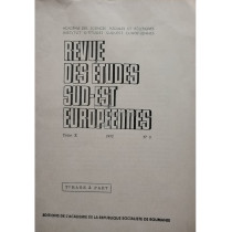 Revue des etudes sud-est europeennes, tome X, no. 3