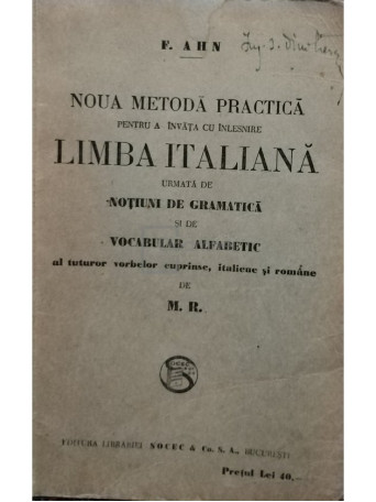 Noua metoda practica pentru a invata cu inlesnire limba italiana