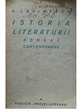 Istoria literaturii romane contemporane, vol. IV