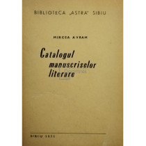 Catalogul manuscriselor literare