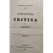 Litteratura. Critica, vol. 1