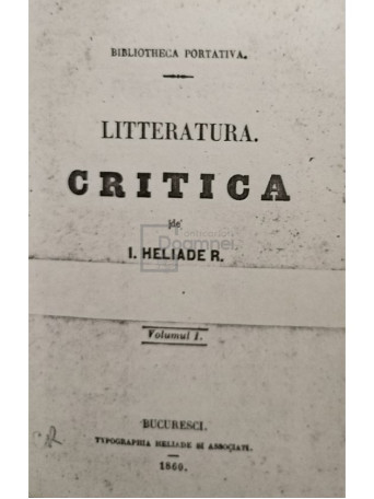 Litteratura. Critica, vol. 1