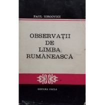 Observatii de limba rumaneasca