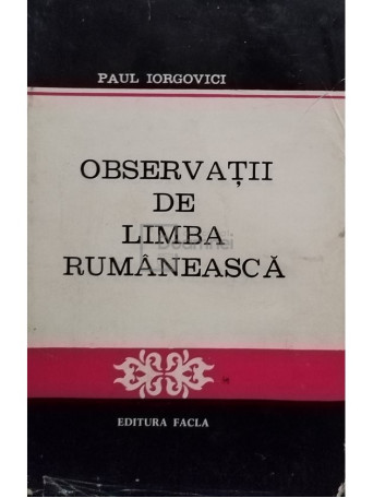 Observatii de limba rumaneasca