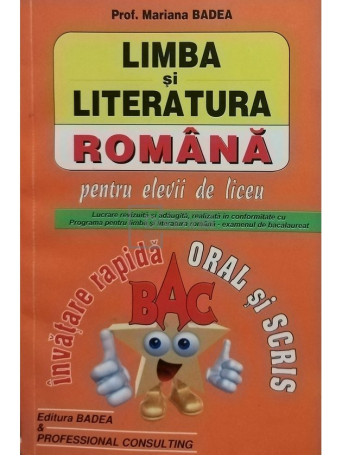 Limba si literatura romana pentru elevii de liceu