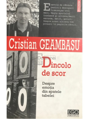 Cristian Geambasu - Dincolo de scor (semnata) - 2007 - Brosata