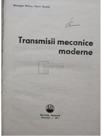 Transmisii mecanice moderne