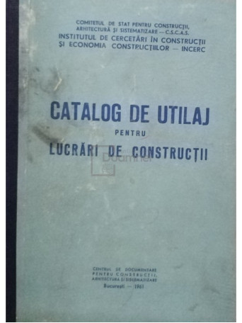 Catalog de utilaj pentru lucrari de constructii