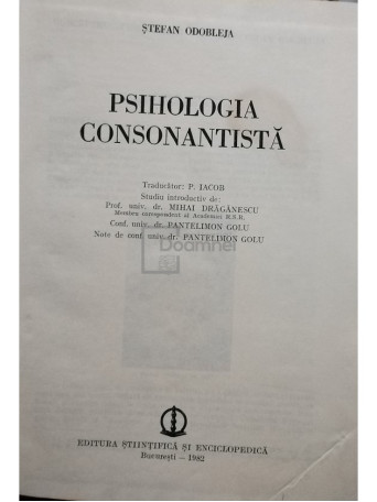 Psihologia consonantista