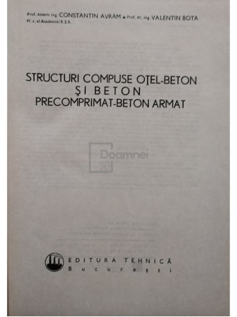 Structuri compuse otel-beton si beton precomprimat-beton armat