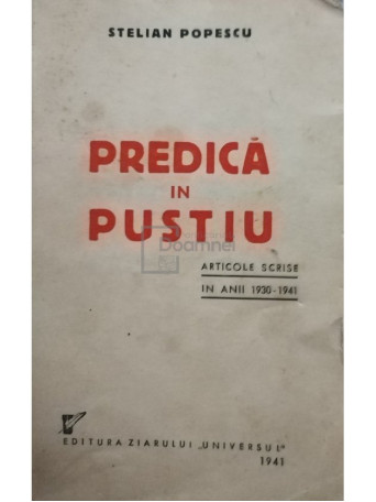 Predica in pustiu