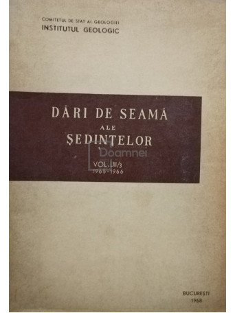 Dari de seama ale sedintelor, vol. III/3