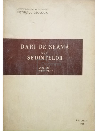 Dari de seama ale sedintelor, vol. LIV/1 - 1968 - Brosata