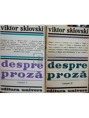 Despre proza, 2 vol.