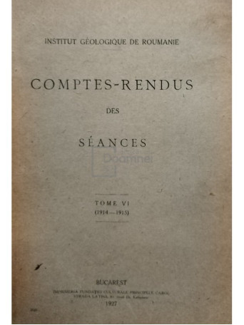 Comptes-rendus des seances, tome VI