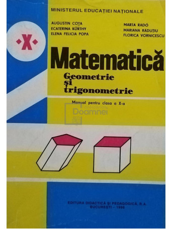 Matematica - Geometrie si trigonometrie - Manual pentru clasa a X-a