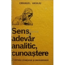 Sens, adevar analitic, cunoastere