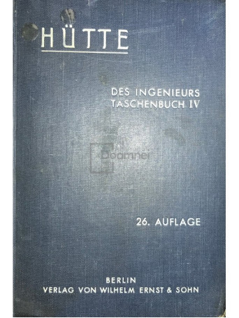 Hutte des ingenieurs taschenbuch, vol. 4