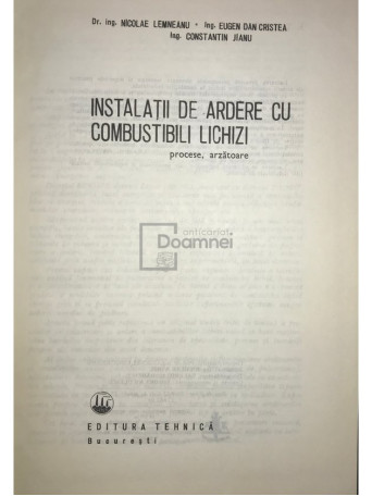 Instalatii de ardere cu combustibili lichizi