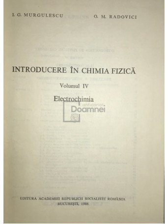 Introducere in chimia fizica, vol. 4