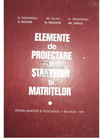 Elemente de proiectare a stantelor si matritelor