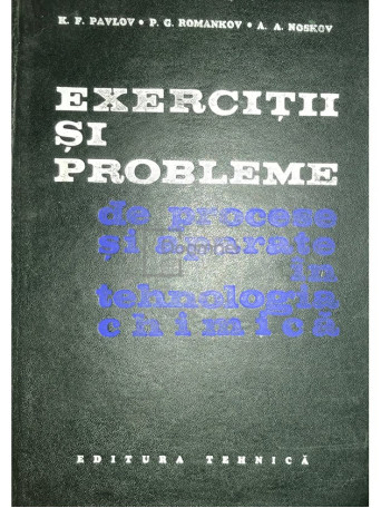 Exercitii si probleme de procese si aparate in tehnologia chimica