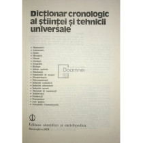 Dictionar cronologic al stiintei si tehnicii universale