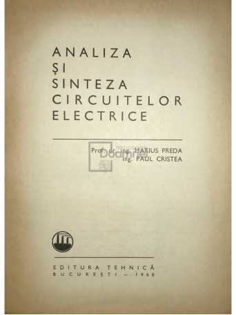 Analiza si sinteza circuitelor electrice