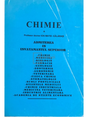 Chimie - Admiterea in invatamantul superior