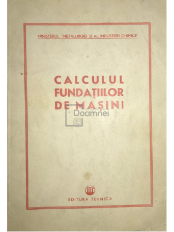 Calculul fundatiilor de masini