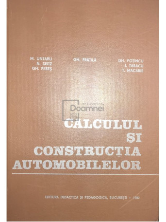 Calculul si constructia automobilelor