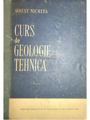 Orest Nichita - Curs de geologie tehnica - 1962 - Cartonata