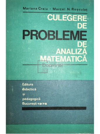 Culegere de probleme de analiza matematica