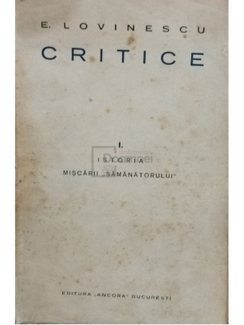 Critice, vol. I