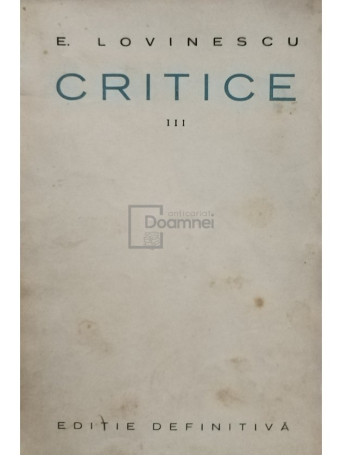 Critice, vol. III