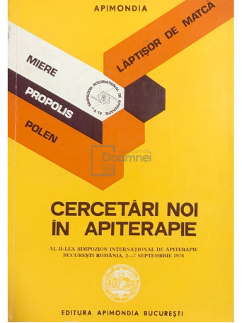 Cercetari noi in apiterapie