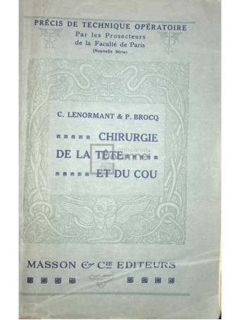 Chirurgie de la tete et du cou