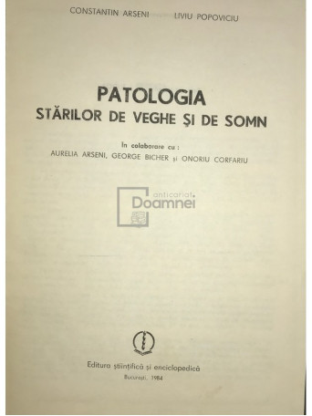 Patologia starilor de veghe si de somn