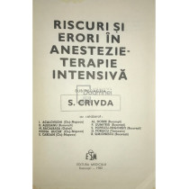 Riscuri si erori in anestezie-terapie intensiva