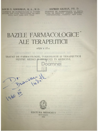 Bazele farmacologice ale terapeuticii (ed. II)