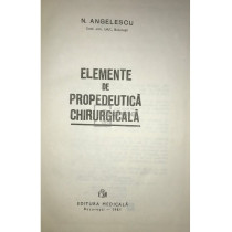 Elemente de propedeutica chirurgicala