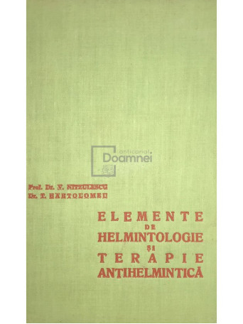 Elemente de helmintologie si terapie antihelmintica