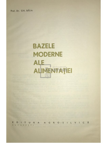 Bazele moderne ale alimentatiei