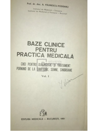 Baze clinice pentru practica medicala, vol. 1