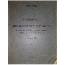 Repertoriu de jursiprudenta rezumata 1934 - 1938