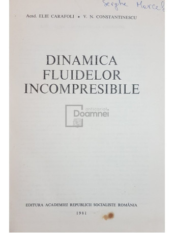 Dinamica fluidelor incompresibile