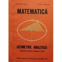 Matematica - Geometrie analitica, manual pentru clasa a XI-a