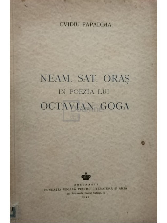 Neam, sat, oras in poezia lui Octavian Goga